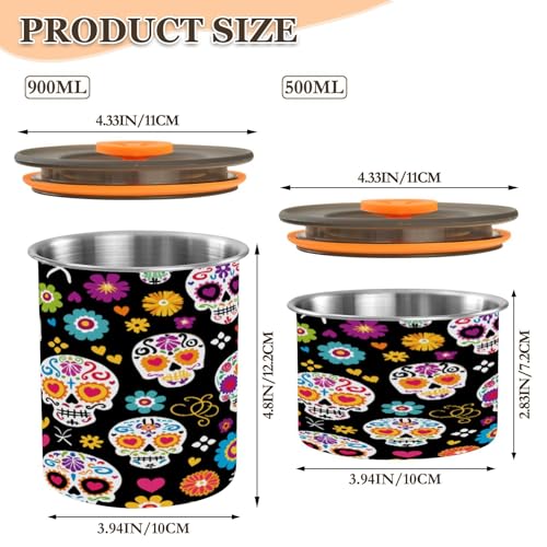 Contenedor hermético acero inoxidable para café 500ml miniatura 2