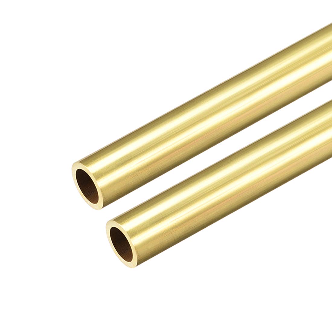 Lot De 2 Tubes En Laiton Rond Sans Soudure - Longueur 300 Mm, Diamètre 10 Mm, épaisseur 1 Mm - Pour Bricolage, Modélisme, Décoration