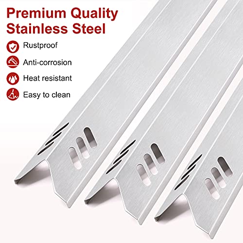 Adviace 15 inch Grill Heat Shields Replacement for Dyna-Glo DGF493BNP, DGF510SBP, Set of 4 Barbeque Grill Heat Plates for Backyard Grill Replacement Parts BY15-101-001-02, BY13-101-001-13, GBC1460W - Thumbnail 4