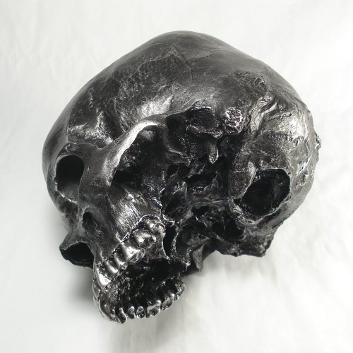 New Cool Handmade Black Resin Replica 1:1 Life Size Human Anatomy Skull Home Decoration #TOP6