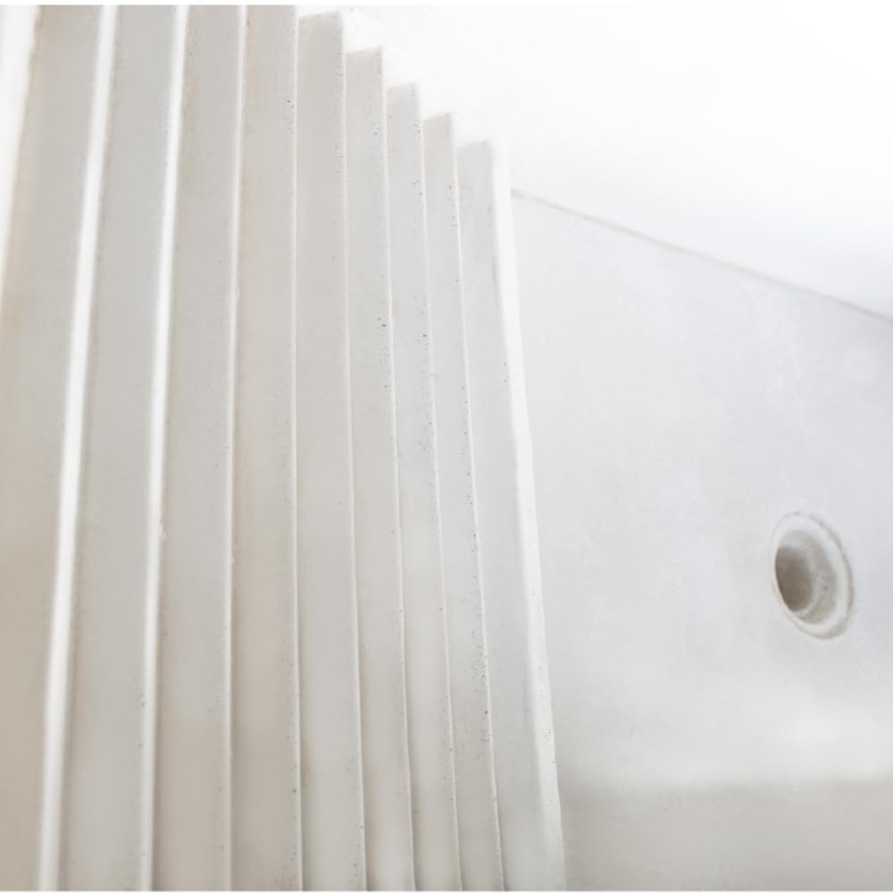 FORTUNATO Pilozza Lavatoio Serie Ostuni Bianco 84 x 50 x H.28 cm Con Piedi 10 x 40 x H 60 cm Bucato Lavanderia Giardino