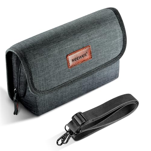 NEEWER Funda Filtro para Objetivo de cámara con Carcasa rígida Impermeable, 6 Bolsillos, Bandolera, Bolsa para Filtro fotográfico Pro para filtros Cuadrados de 4' x 4', 4''x 5.65'' y Circulares 95mm