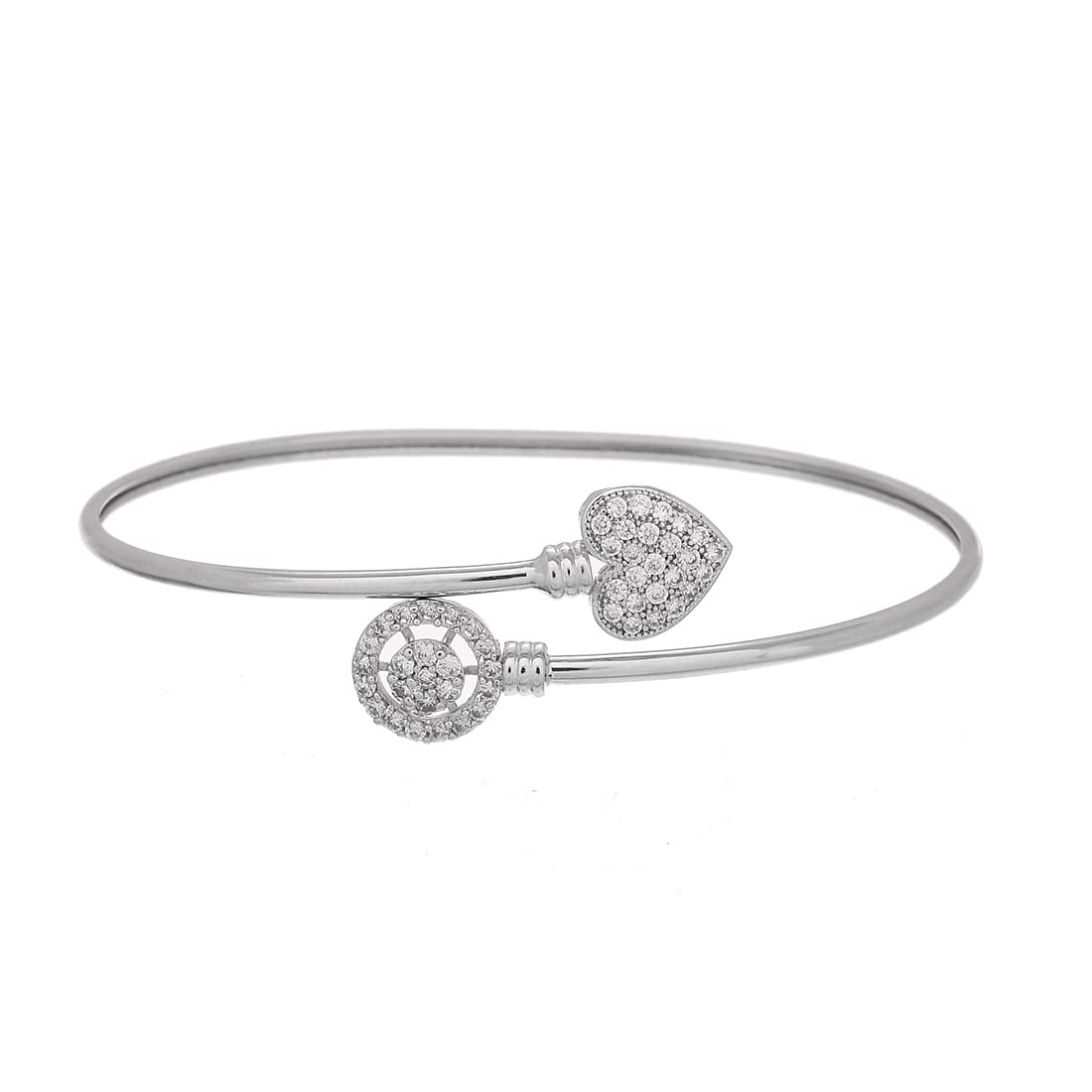 VOYLLA CZ Elegance White Zircons Heart Motif Curled Bracelet (B0BPSR54FR) Amazon Price History, Amazon Price Tracker