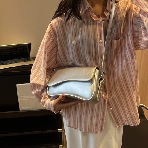 Image of PU Leather Tote Bag for Women with 2 Removable Straps and Zipper Closure