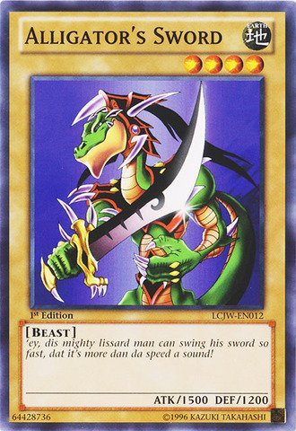 Amazon.com: YU-GI-OH! - Alligator39;s Sword (LCJW-EN012) - Legendary  Collection 4: Joey's World - 1st Edition