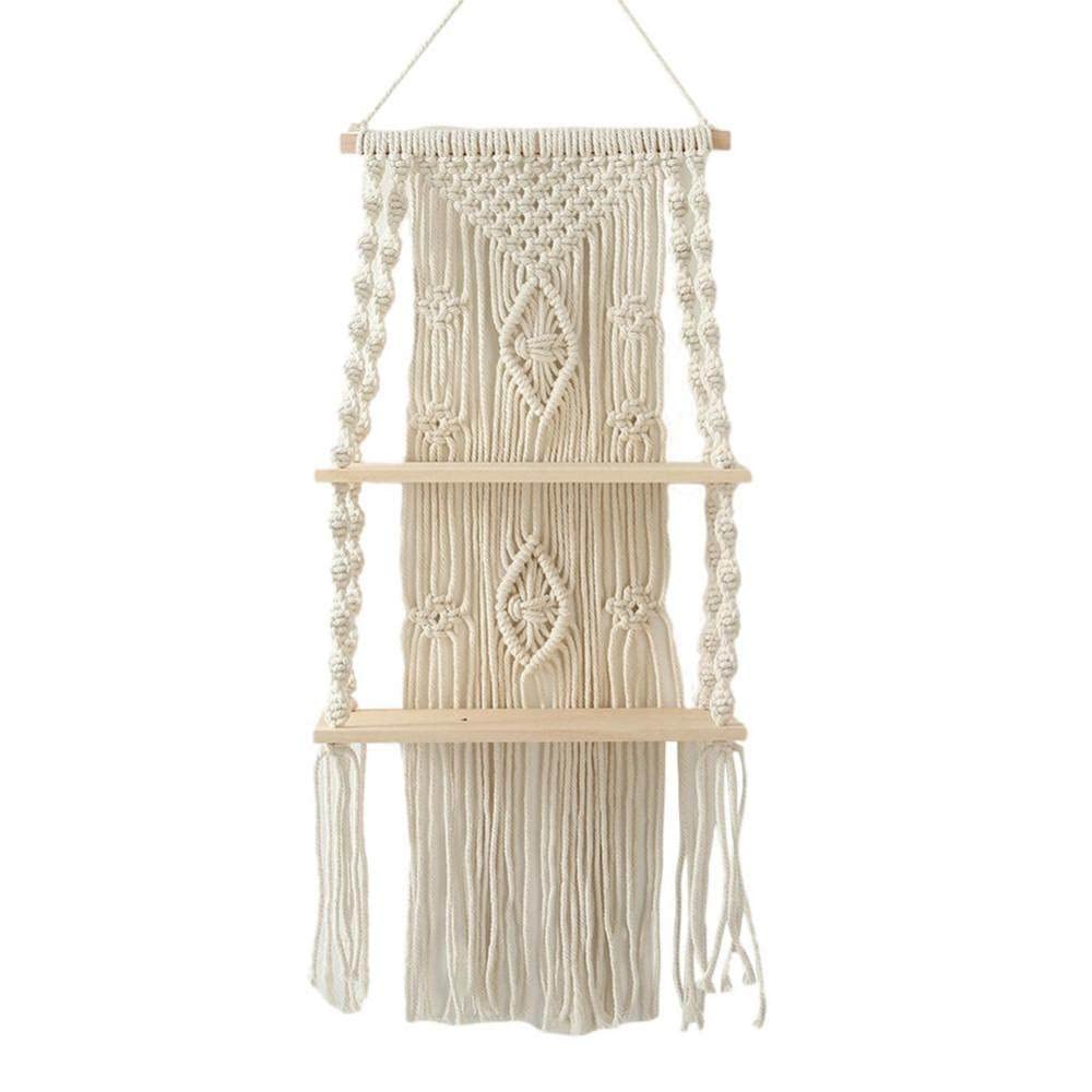 Étagère murale en macramé pour plantes et déco bohème moderne