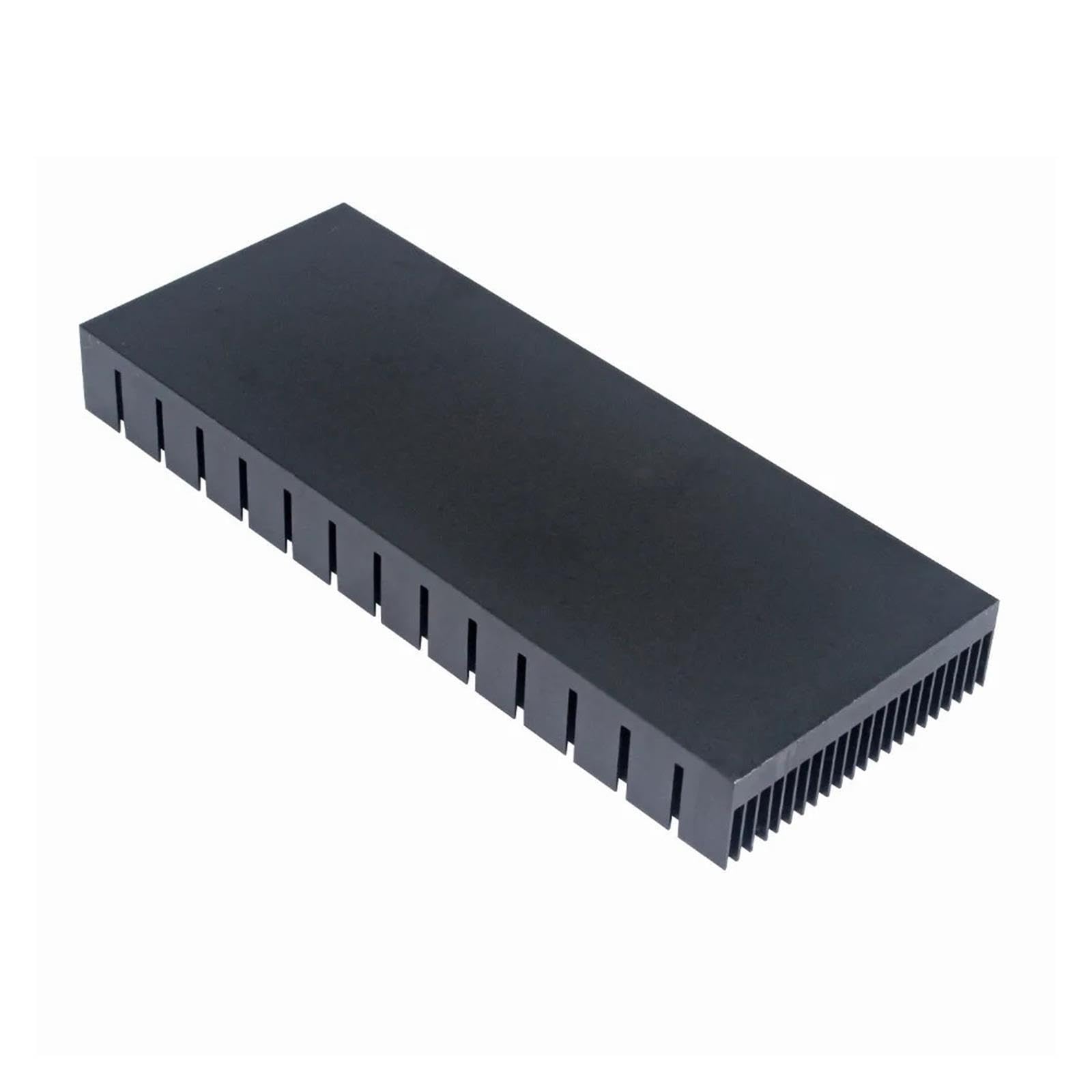 Radiatore dissipatore di calore nero in alluminio 2 pezzi 150x60x18mm