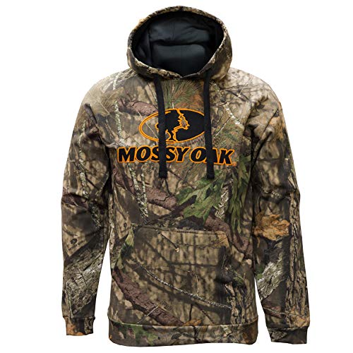 Staghorn Mens Camo Logo Hoodie, Mossy Oak Breakup Country, Large
