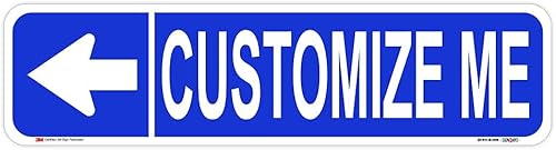 Miniatura 5 de Personaliza tu propio letrero de calle con flecha izquierda, aluminio resistente al óxido, vinilo reflectante EGP, UV y calor, laminado resistente