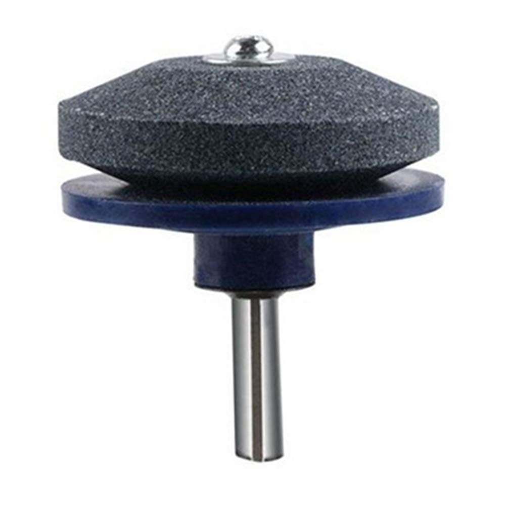 SEAFRONT Afilador de Cortacésped, Accesorio para Taladro, Paletas de Corindón Marrón de Primera Calidad/amoladora de Ala para Taladro Eléctrico, Afilador de Cuchillas Eficiente de 2,17 Pulgadas para
