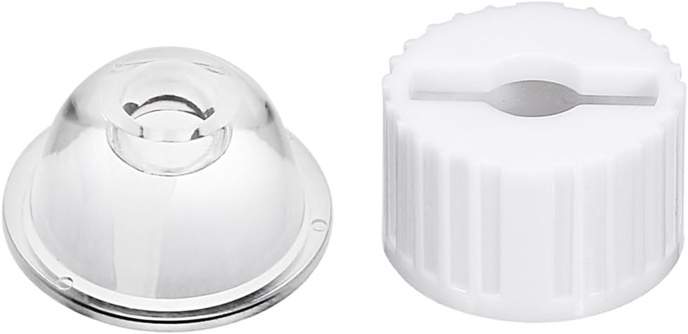 uxcell 10 pcs 20mm LED Lens 90 Degree with White Holder for 1W 3W High Power LED Light image 3