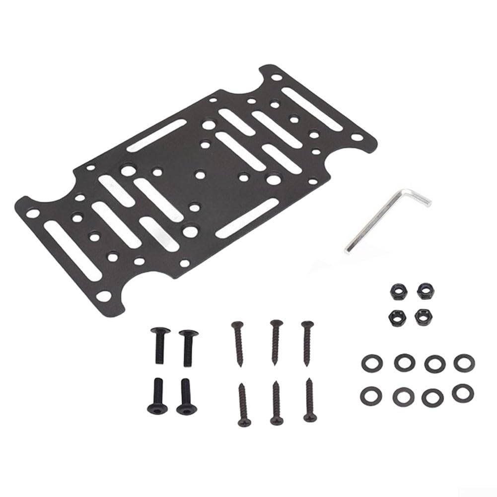 Niceminiwall Support de montage de boîte aux lettres en acier robuste pour poteaux en bois de 4 x 4 et poteaux creux – Plaque adaptateur de montage de poteau avec kit de matériel complet – 4 mm