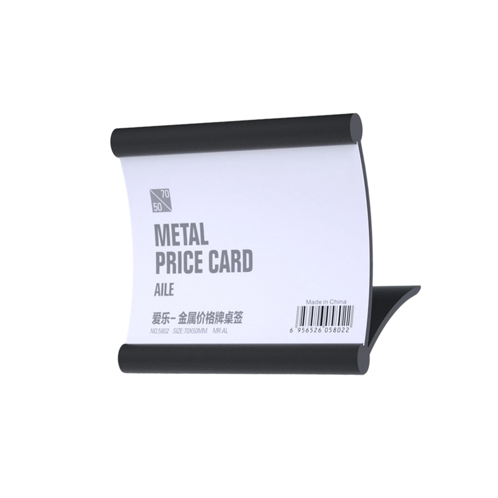 Psdndeww Black Multipurpose Aluminum Alloy Desktop Information Stand For Effective Visual Communication Modern Design Name Card Holder Desktop Card Holder Display Stand