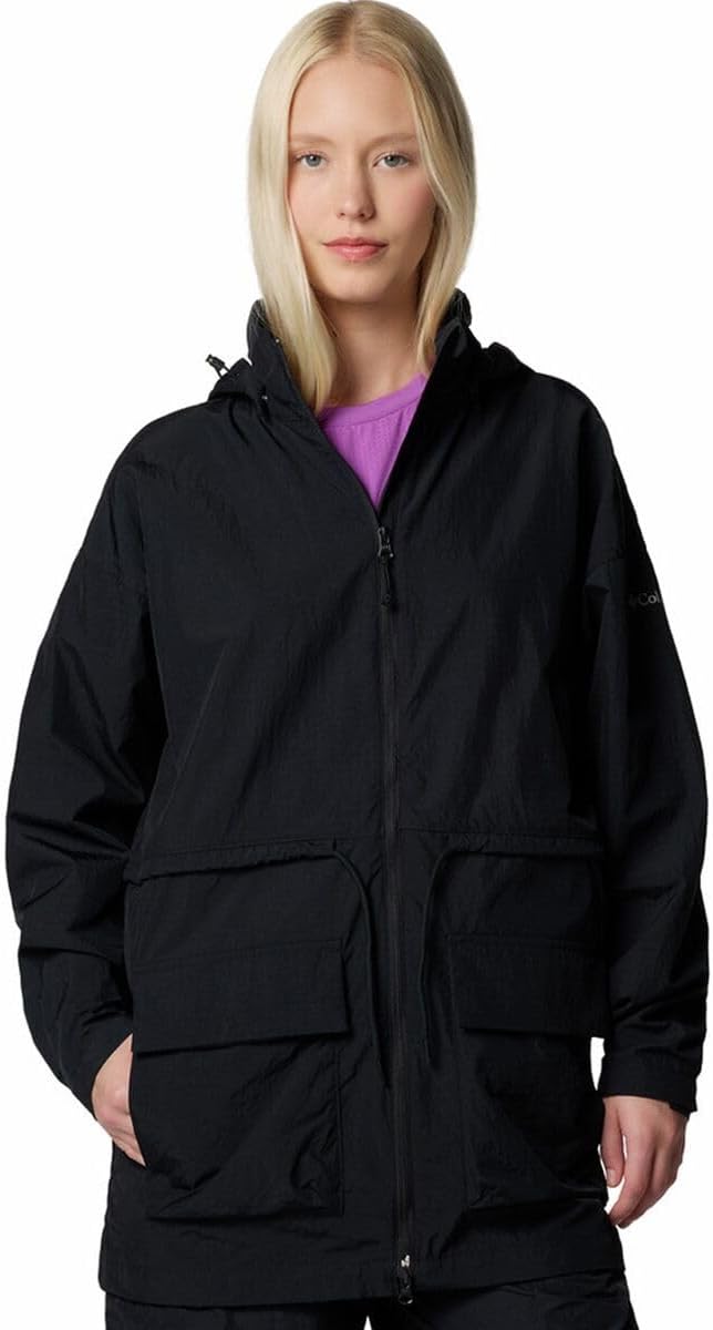 Columbia, Paracutie Mid Cargo Windbreaker - Women's, Black, XL