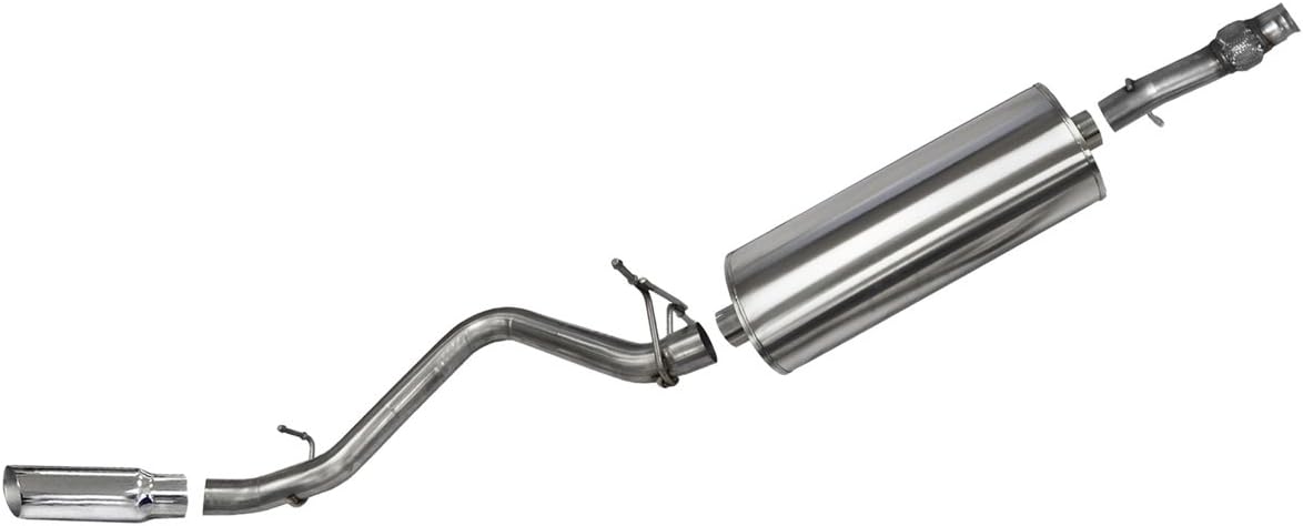 Corsa Performance 24871 Sport Cat-Back Exhaust System Single Side Exit 3 in. Dia. Incl. Muffler/Pipes/Clamps/Single 4 in. Polished Pro-Series Tips Sport Cat-Back Exhaust System
