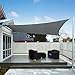 Produktbild AXT SHADE Sonnensegel Wasserabweisend Rechteck 3x4m, Sonnenschutz imprägniert PES Polyester mit UV Schutz für Terrasse, Balkon und Garten- Graphit