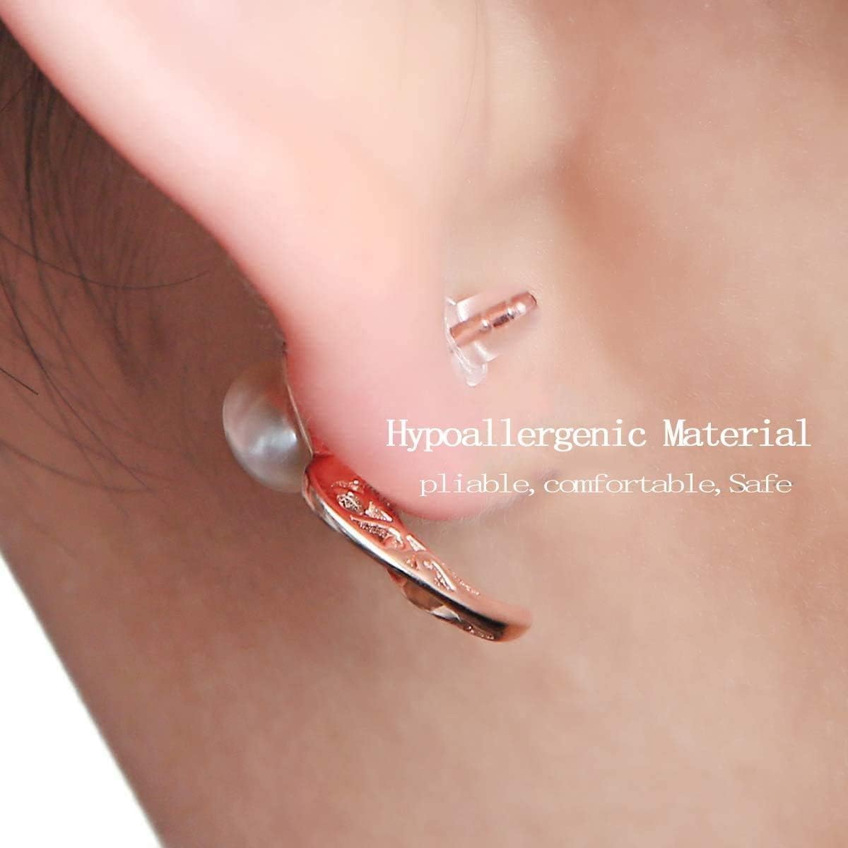 Earring Backings, Rubber Earring Backs for Stud Earrings for Women, Backs for Fish Hook Earrings (100 Pieces) - Image 6