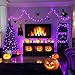 Taoushuleng 66FT 200LED String Lights, Purple Halloween Lighting with 8 Modes, Indoor Outdoor Decorative Fairy Light for Holiday, Tree, Window, Party
