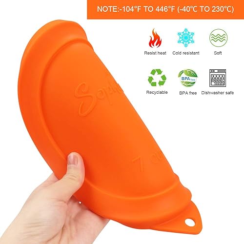 Miniatura 8 de Sophico Tapas redondas de silicona de repuesto para Anchor Hocking y Pyrex 7402-PC 67 tazas de vidrio (recipiente no incluido) (azul marino, 1