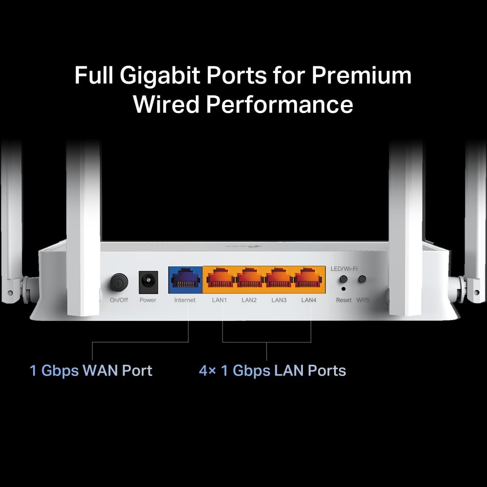 TP-Link Archer BE220W - Router WiFi 7, BE3600, Doble Banda, Puertos Gigabit | Amplia Cobertura. Conexión Estable para Muchos Dispositivos. Compatible con EasyMesh. Control App Tether.