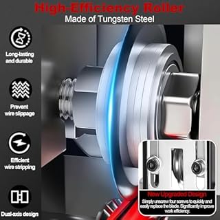 Manual Wire Stripping Machine Gauge Wire 0.06-1'', Scrapping Copper Wire Stripper with Replacement Blades, Drill Powered Hand Crank Wire Stripper Tool for Scrap Copper Recycling