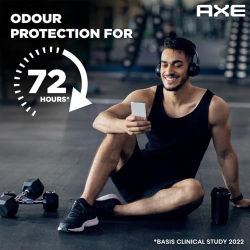 Image of Axe Dark Temptation Men's Deodorant + Axe Gold Temptation Long Lasting Deodorant Bodyspray For Men, With An Irresistible Scent 215ml, Pack of 2