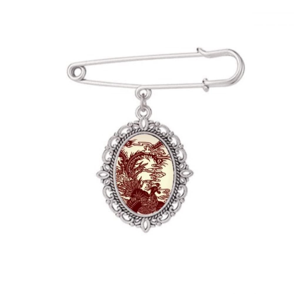 Broche phœnix chinois pour sublimer un châle en soirée - 5
