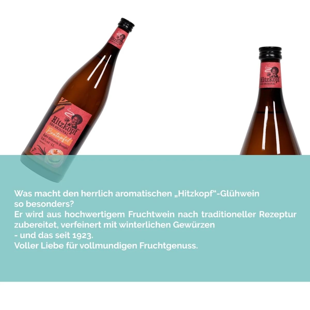 BIELMEIER Hitzkopf Glühwein Punsch Bratapfel 5,4 % vol 2x 10 Liter Karton-Box Der Genuss und die Qualität aus dem Bayerischen Wald