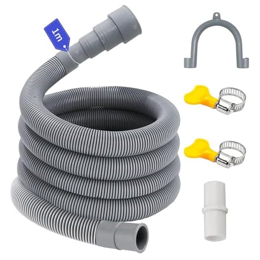 Ablaufschlauch Waschmaschine 0.5/1/1.5/2/2.5/3/4/5/6/7M, Passend für 4 Schnittstellengrößen, Waschmaschine Schlauch Abwasserschlauch Verlängerung Wasserleitung Sinken (1 M)