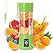 Licuadora portátil, licuadora USB eléctrica, licuadora mini licuadora licuadora portátil para batidos y batidos, licuadora de jugo de 380 ml con seis cuchillas ideal para mezclar