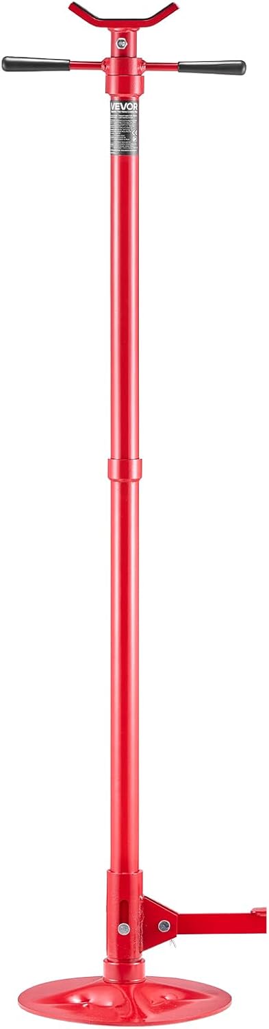 VEVOR Underhoist Support Stand, 3/4 Ton (1653 lbs) Capacity Under Hoist Jack Stand, Lifting from 51.97" to 80", Bearing Mounted Spin Handle, Foot Pedal, 12" Diameter Base, Support Vehicle Components