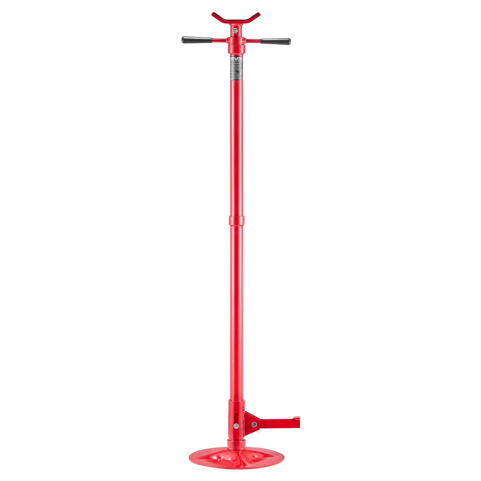 VEVOR Supporto da Fossa e Sottoponte Carico max. 0,75 Tonnellate, Asta di Supporto da Fossa Altezza Regolabile 132-203,2 cm, Maniglia Girevole, Riparazioni Manutenzione Stabilizzazione Officina Garage