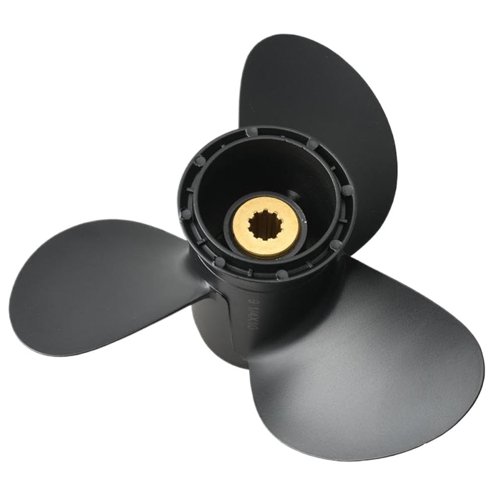 Hélice de Acero Inoxidable con Paso de 9-1/4 x 10, Compatible con Motores Fuera de borda de 9,9 HP a 15 HP