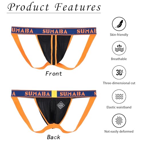 Mens Jockstrap Underwear Male Breathable Jock Straps Athletic Supporters for Men2