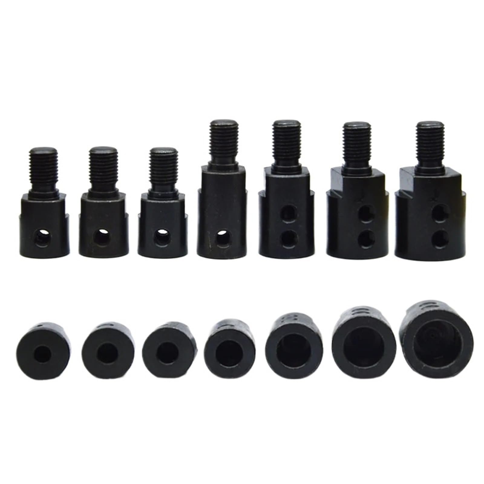 Mandrino senza chiave, Mandrino autoserrante da 0,8-10 mm Adattatore a cambio rapido con filettatura 3/8-24UNF for alberi motore 5-14(Drill Chuck 14mm Rod)