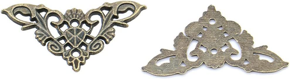 Möbel-Tisch-Eckdekorationen, 8 Stück, Bronze, Schmuckschatulle, Buch, Schmetterling, Eckhalterung, antiker Rahmen, Notizbuch, Menüs, dekorative Eckschutz-Hardware