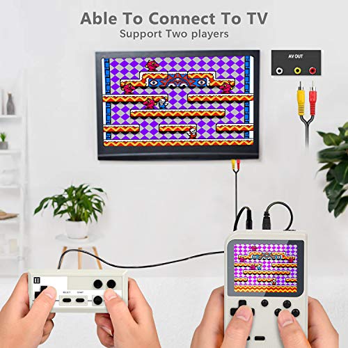 Video Game Console, Handheld Video Games with 400 FC Games 3.0 Inch Screen 800Mah Rechargeable Battery Portable Game Boy Support TV & 2 Players with Protector Case for Kids Adult - Thumbnail 6