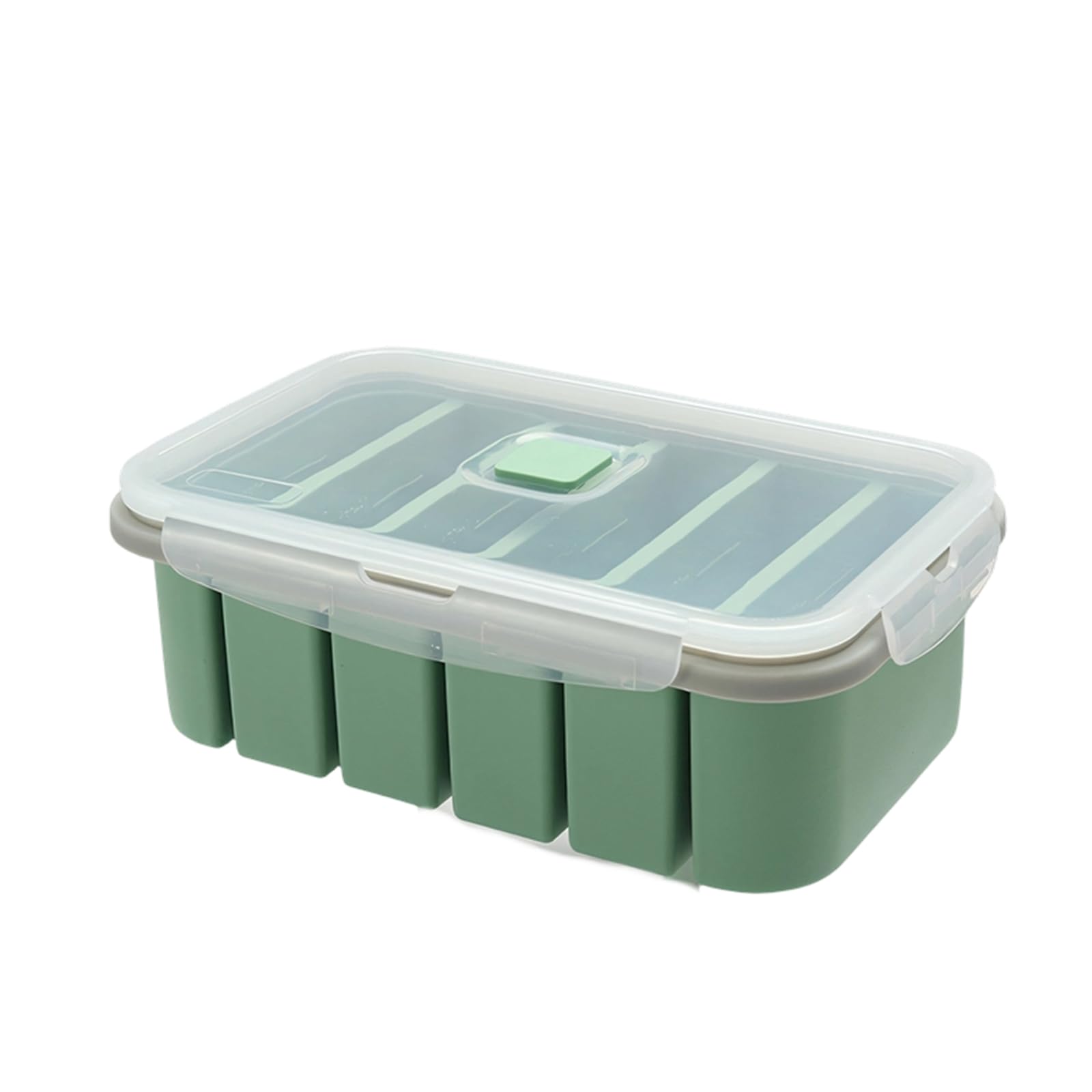 ZEPFJHE Silicone Lunch Box 1/2 / 3/4 / 6 Compartments Soup Freezer Container with Leakproof Lid Kitchen Accessories Travel Lunch Box