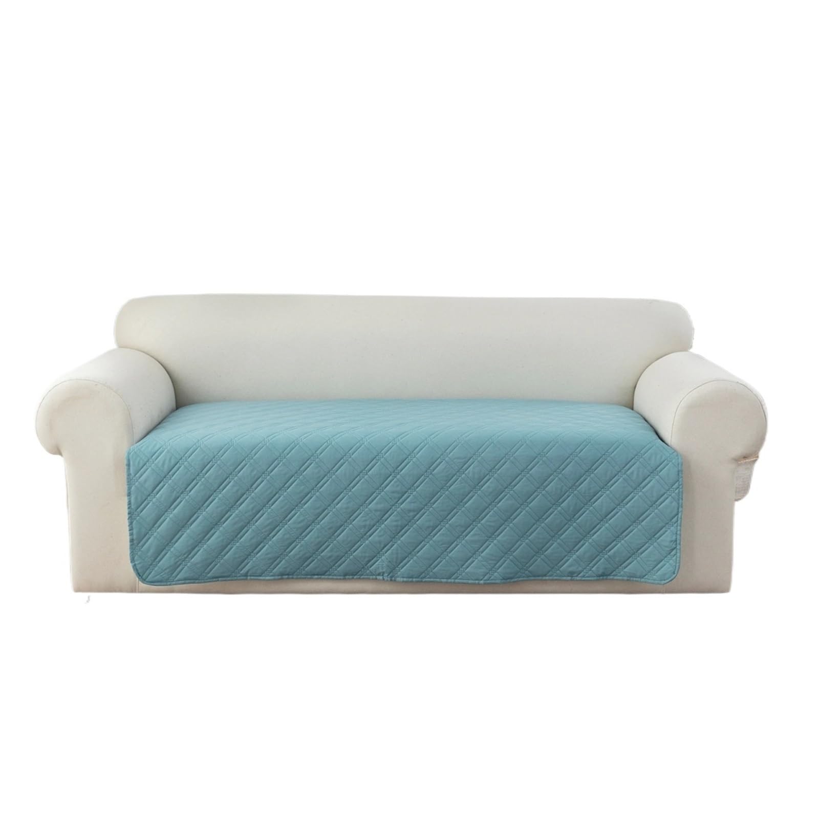 Housse de canapé imperméable anti-tache 100x220cm, tapis de protection fourrure bleue