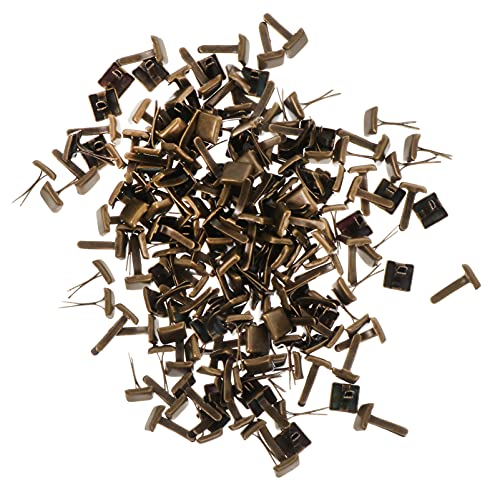 ARTIBETTER Essential for DIY Projects 300pcs Square Round Feet Double Spikes Studs Craft Studs Craft Nailhead