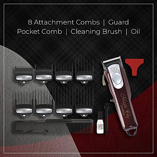 Máquina Corte de Cabelo - Magic Clip Cordless, Wahl, 08148-048, Vermelha