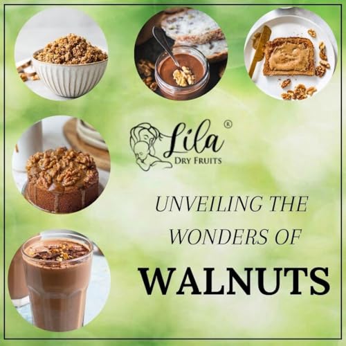 Image of LILA DRY FRUITS Walnut Kernals 400 g | 100% Natural Raw Walnuts Grade-8pcs | Akrot Giri Dry Fruit Rich in Iron and Protein | Ideal for Breakfast | Low in Calorie Nuts | Perfect for Gifting