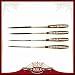 Set of 4 Sizes 000-2 Series Long Bob Pinstriping Scrolling Brush Black Synthetic & Blue Squirrel 1 3/4" Hair Length