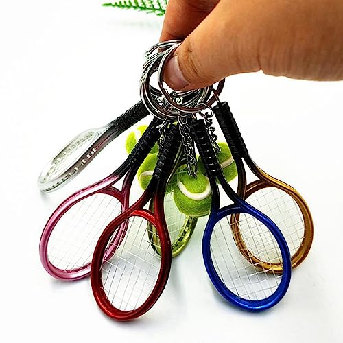 Porte-clés mini raquette de tennis lot de 30 pièces cadeau pour invités et fans de sport