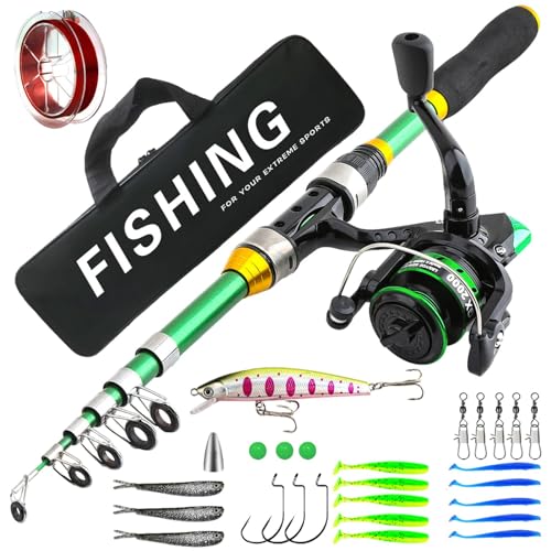 Kit de pêche de voyage en carbone compact pour vos randonnées en nature