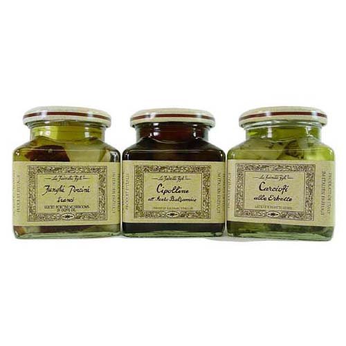 Combination Economy Set La Favorita Antipasto 3 jars 10 oz ea, Porcini Mushrooms
