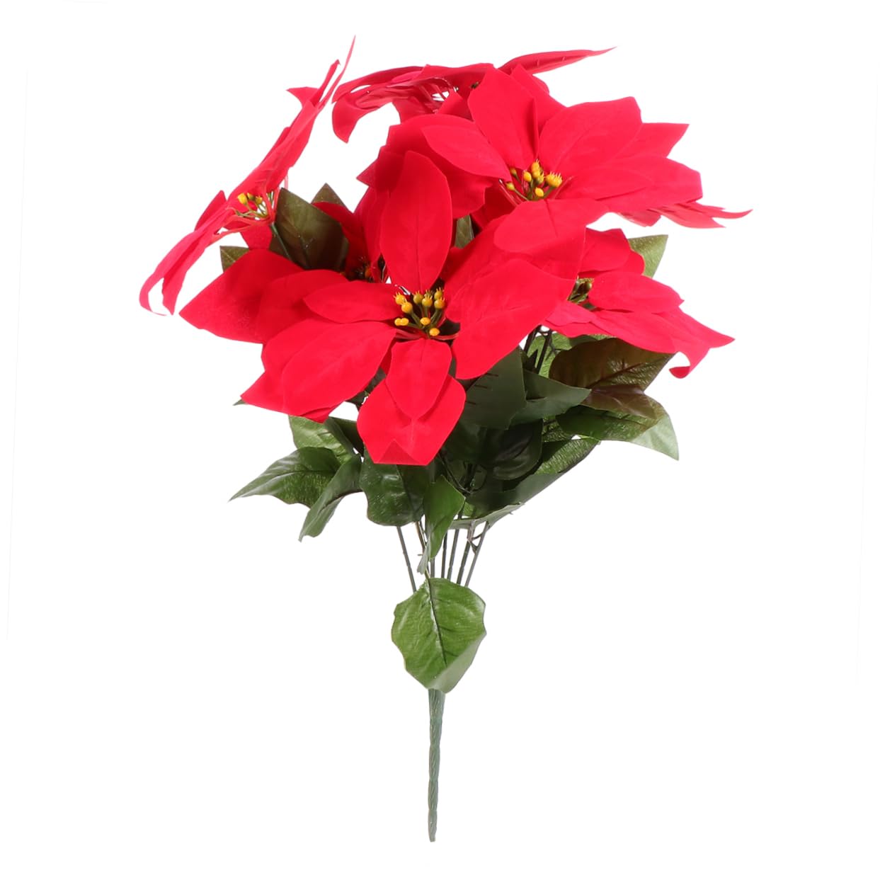 Amosfun 2 Piezas Ramo Artificial de Flor de Roja para Decoración Navideña Flores para Fiestas y Arreglos de Navidad