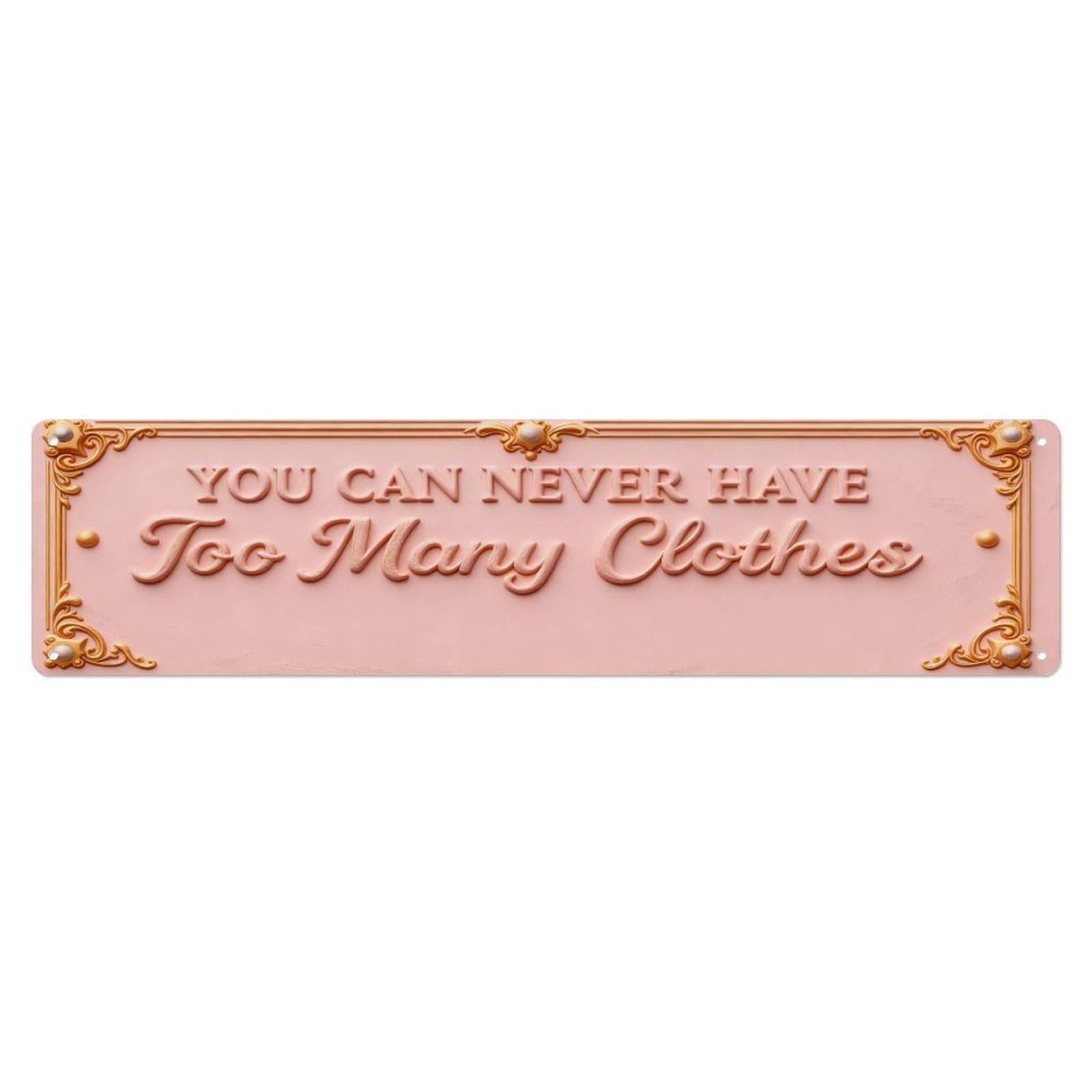 Elegant Ornate Design Text Tin Sign Vintage Metal Sign Home Bar Garden Indoor & Outdoor Wall Decor Retro Metal Poster 4x16 Inch
