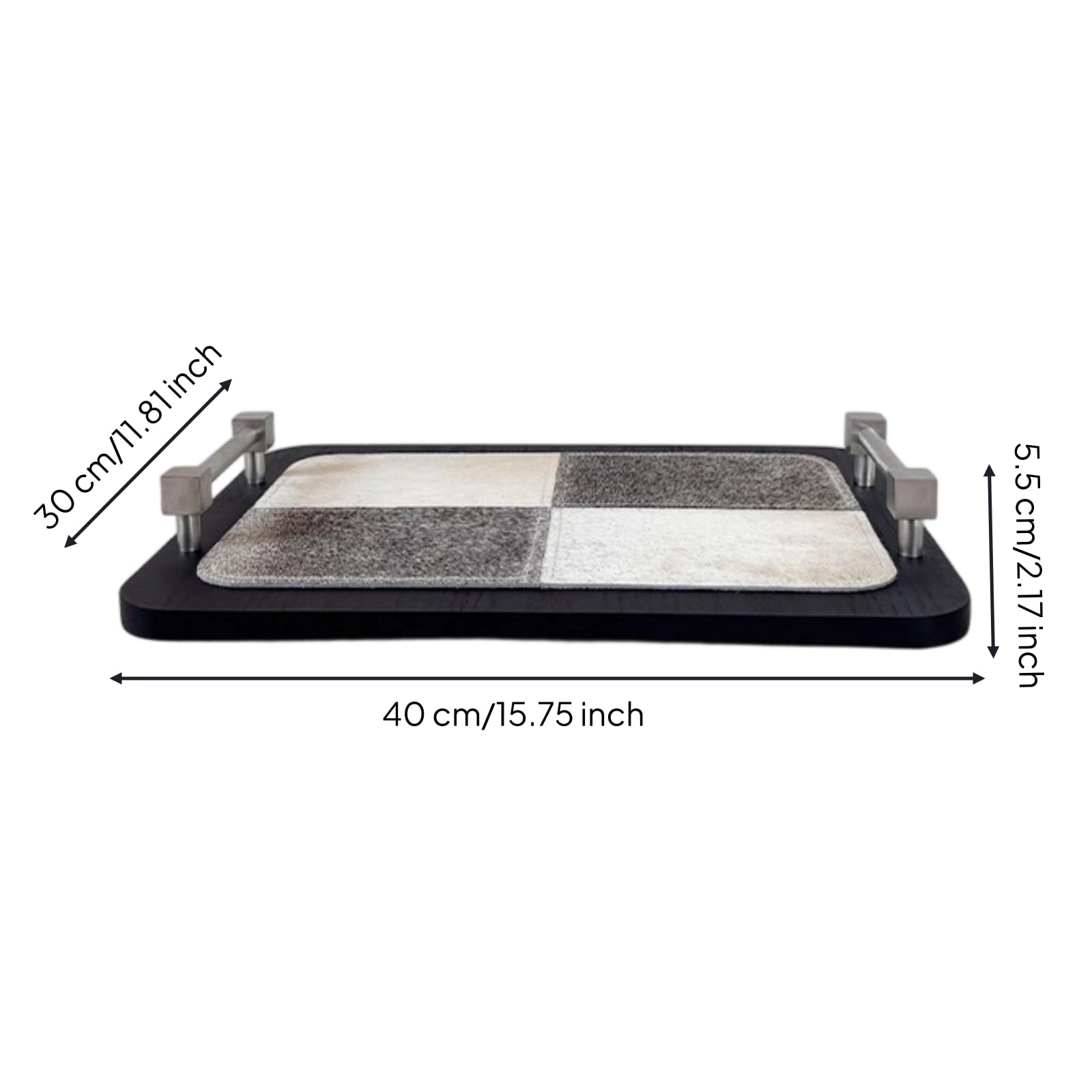 Bandeja con Compacta, Plateado | Organizadora, Bandeja con , Elegante, Bandeja Rectangular, para Tocador