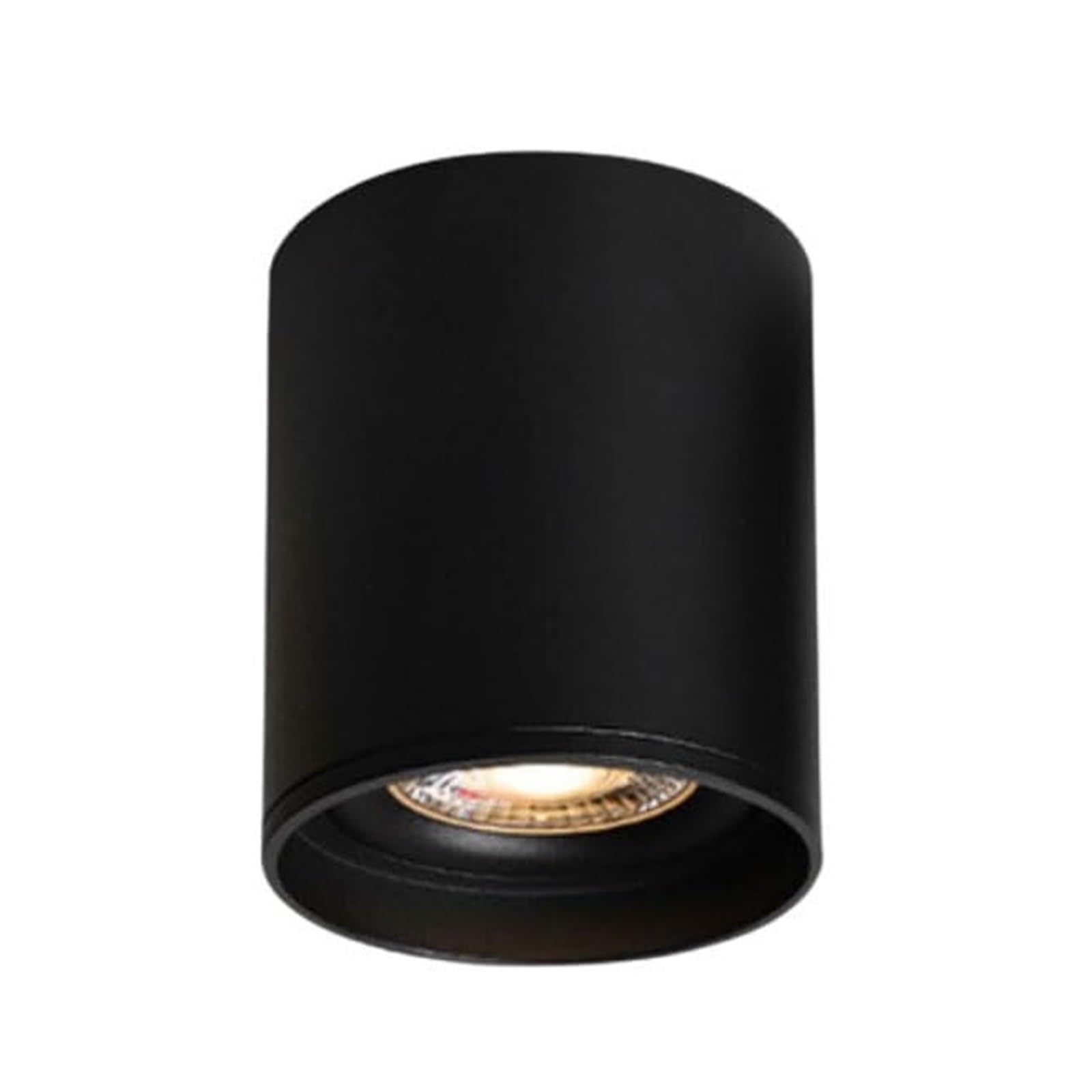 Cylinder Downlights Aluminum Creative Spot Light Adjustable Angle Ceiling Down Light Minimalist Ceiling Down Light Round Indoor Ceiling Spot Lamps For Museums Theater(Black 7w+1 Pack,White light)